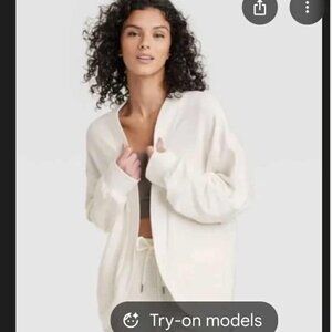 All in Motion Women's French Terry Cardigan Size XXL